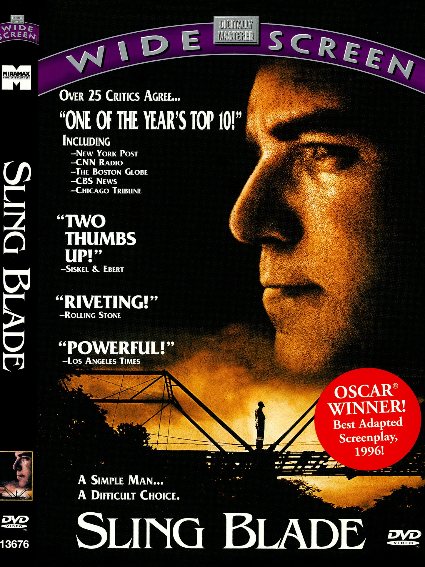 Sling Blade (Original DVD) – Widescreen Letterbox – Oscar-Winning Billy Bob Thornton |DVD Oasis