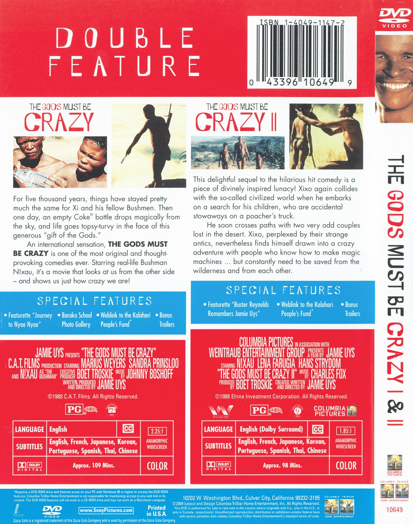 The Gods Must Be Crazy Part. 1 and 2-DVD-2004-2-Disc-Set