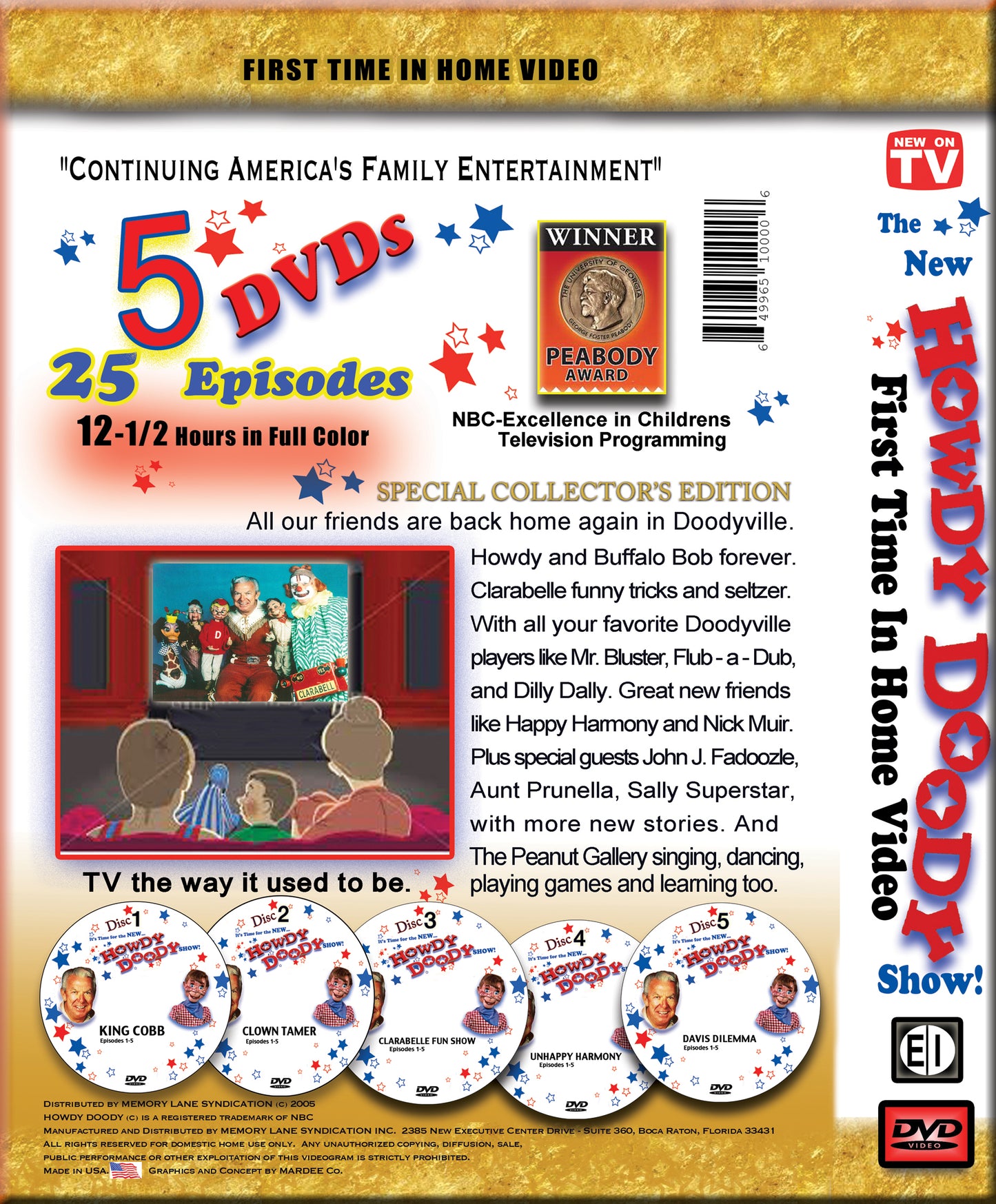 Howdy Doody TV Show - 2015 DVD New  Release