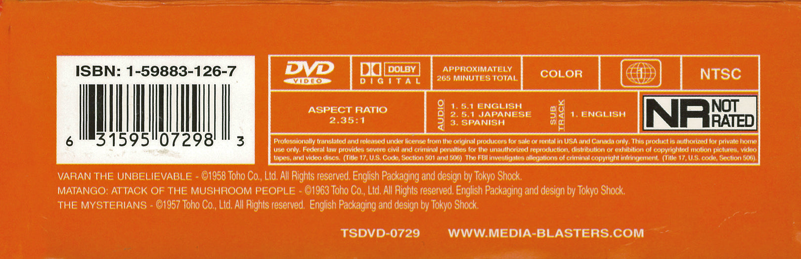 Toho Pack Box Set - The Mysterians, Varan, and Matango – DVD Oasis