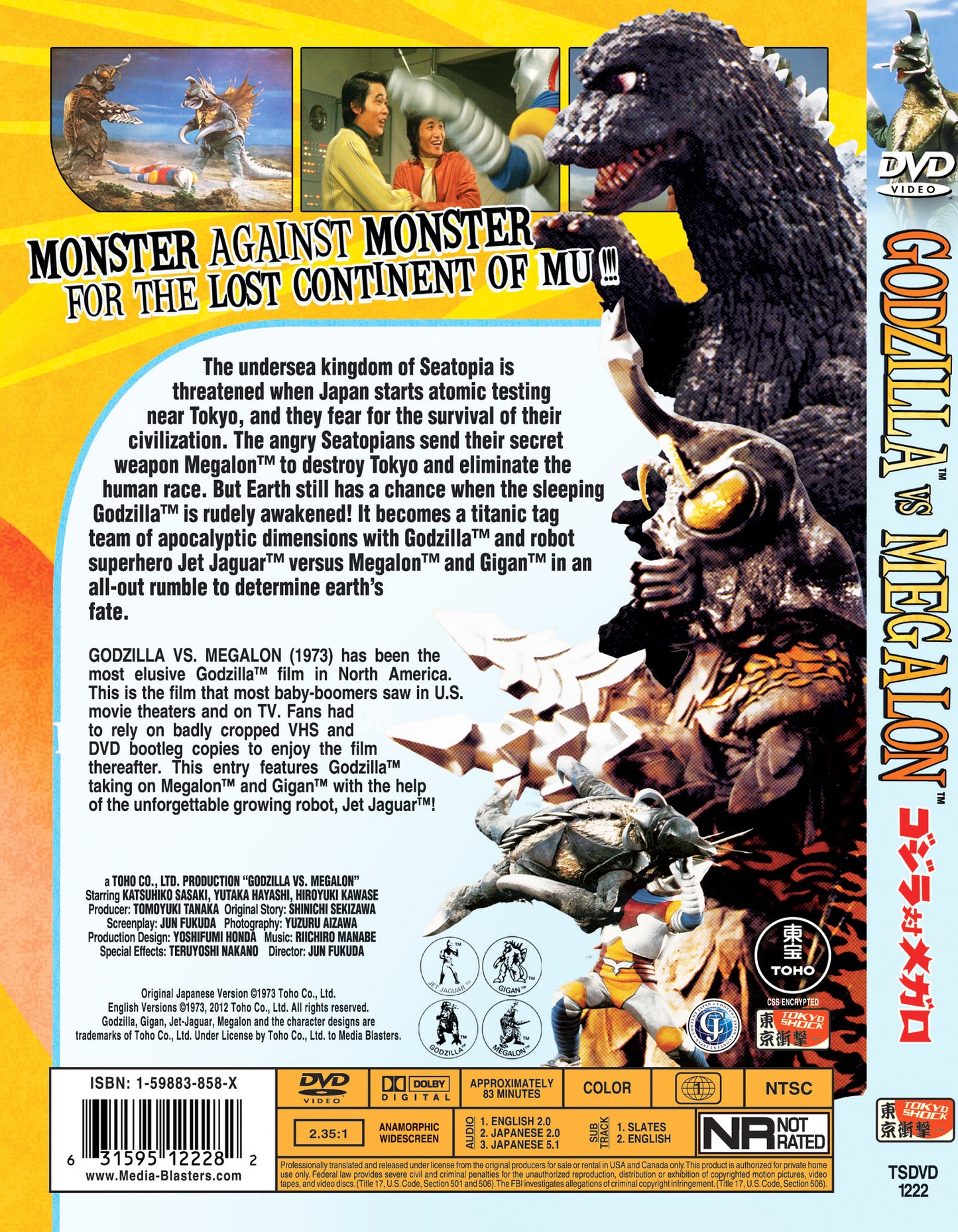 Godzilla v/s Megalon DVD with Extras 36 Min Trailers